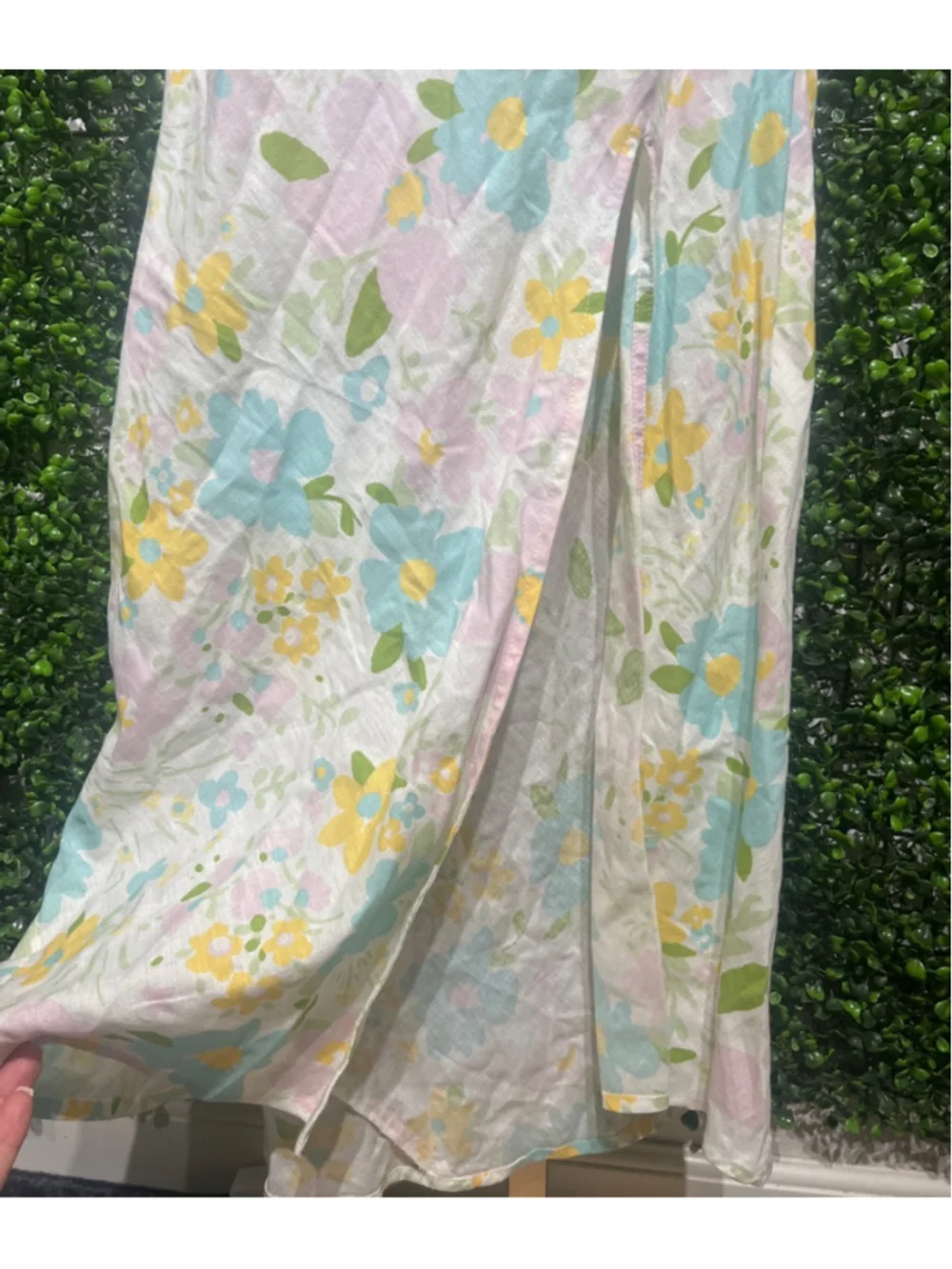 ASOS DESIGN Floral Maxi Dress Size 4 White Multicolor Linen Cotton Summer Spring - Picture 5 of 7